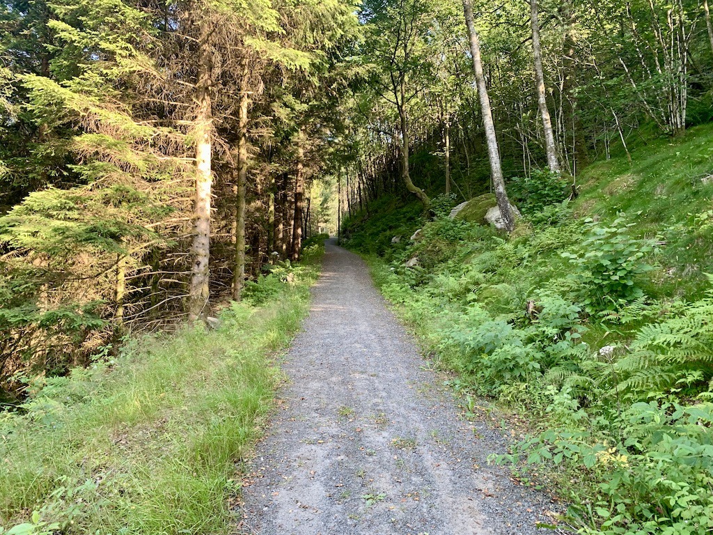 gravel path away from the main road