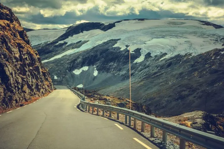 Scenic mountain road in Norway